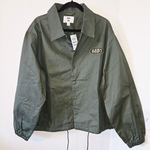 MODE OF ONE Olive Lightweight Shirt Jacket with Logo Patch NWT Size Mens Medium